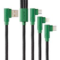 CABLE 3 EN 1 MICROUSB/TIPO C/LIGHTNING HUNE HIEDRA SUSTENTABLE TRENZADO 90ª 1.2M COMPATIBLE CON IPHONE (BOSQUE) CABLE 3 EN 1 MICROUSB/TIPO C/LIGHTNING HUNE HIEDRA SUSTENTABLE TRENZADO 90ª 1.2M COMPATIBLE CON IPHONE (BOSQUE)